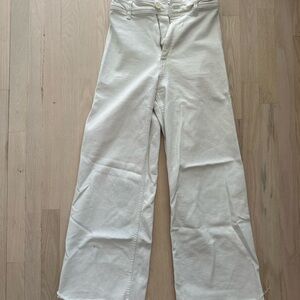 Zara marine Jean wide leg, beige, no stains, great condition size 4